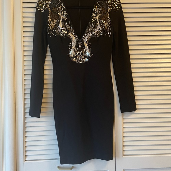 Roberto Cavalli Strech Embellished Plunge Neck - Picture 5 of 11